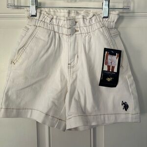 U.S. Polo Assn. Kids White Shorts